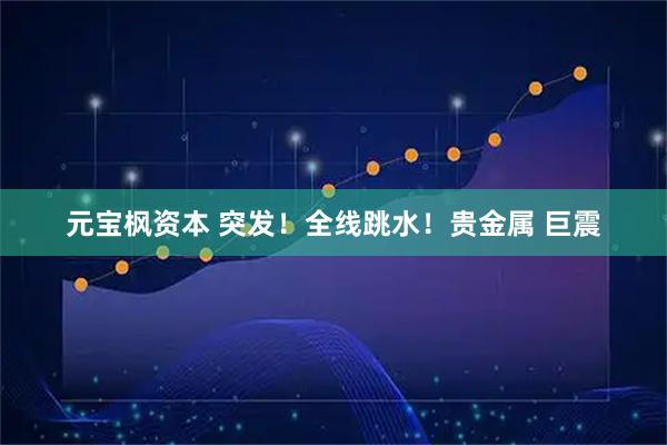 元宝枫资本 突发！全线跳水！贵金属 巨震