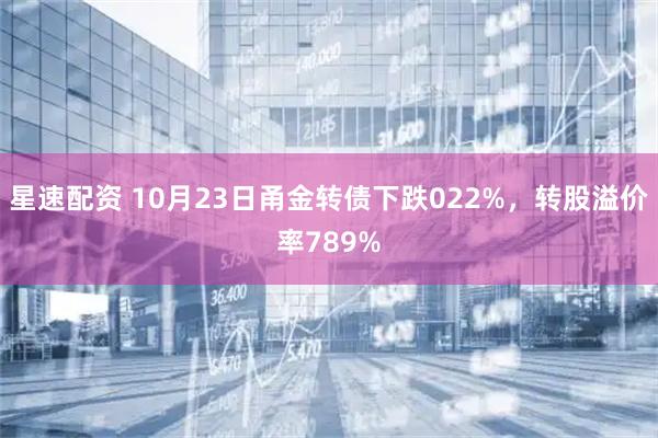 星速配资 10月23日甬金转债下跌022%，转股溢价率789%